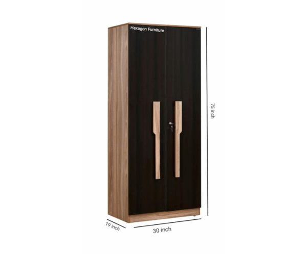 Double Door Wardrobe | Double Door Wardrobe for Clothes | Wenge and Oak Finish