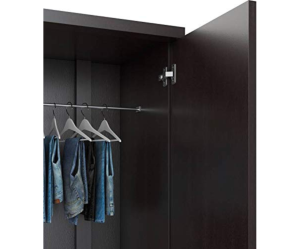 Engineered Wood Double Door Wardrobe | Finish Color - Wenge
