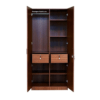 Double Door Wardrobe with 2 Drawers and 4 Shelves