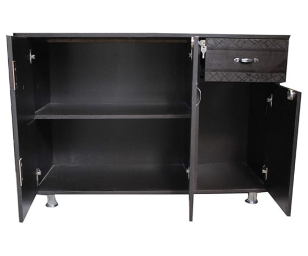 Wooden Mini Wardrobe Cum Table | Black
