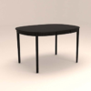 High Back Cushioned Four Seater with Oval Table Dinning Set
