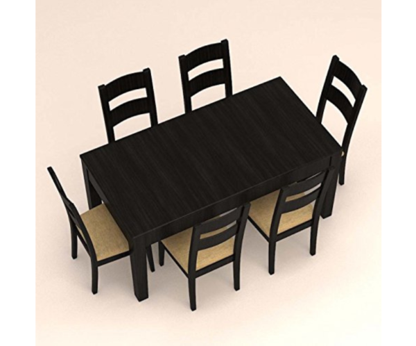 Contemporary Rectangular Table Top and Six Seater Dinning Set
