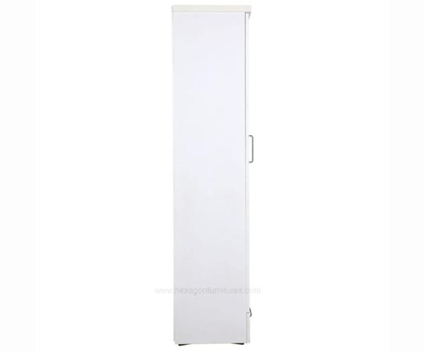 Engineered Wood Wardrobe White in Single door