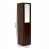 Single Door Wardrobe with Mirror and Draw