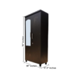 Wooden Almirah Cabinet Wardrobe with Mirror, Drawers & Double Doors
