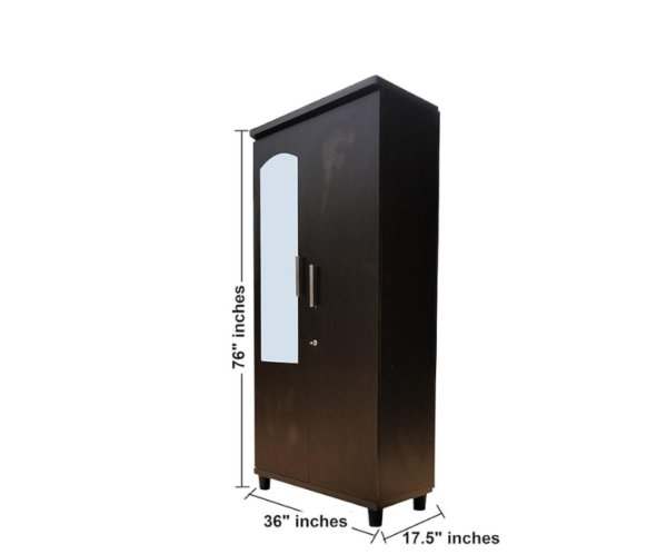 Wooden Almirah Cabinet Wardrobe with Mirror, Drawers & Double Doors