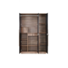 Three Door Wardrobe with Drawer and Shelves | Hanging Space | Engineered Wood | Brown