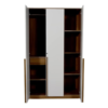 Modular Three Door Wadrobe | White & Cherrypine Walnut