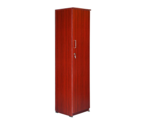 Single Door Engineered Wood Wardrobe in Maroon