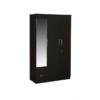 Three Door Wardrobe Wenge Finish with Drawer and Mirror