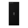 Double Door Wardrobe Dark Brown with Locker and Drawer