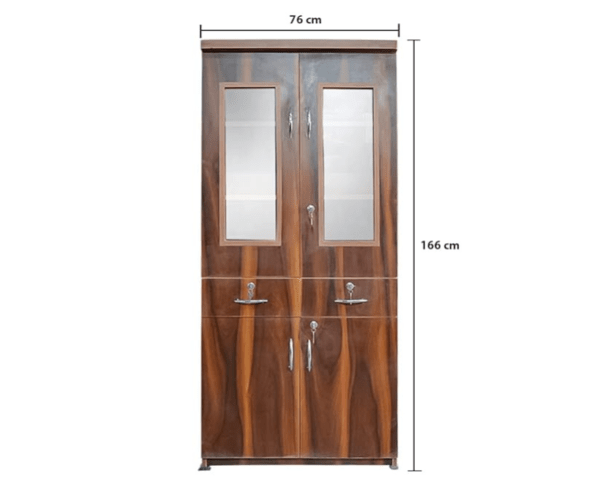 Almirah for Clothes | Study Book | Shelf Kitchen Showcase Engineered Wood | Sheesham Color