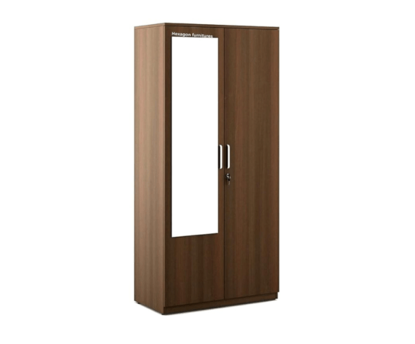 Double Door Wardrobe with Drawer and Locker