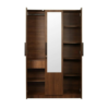 Three Door Wardrobewith Draw and Shelves for Clothes | Mirror and Hanging Space