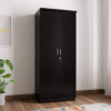 Engineered Wood Double Door Wardrobe | Finish Color - Wenge