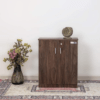 Engineered Wood Shoe Rack with Wooden Legs Multipurpose |1 Cabinet with 3 Shelves
