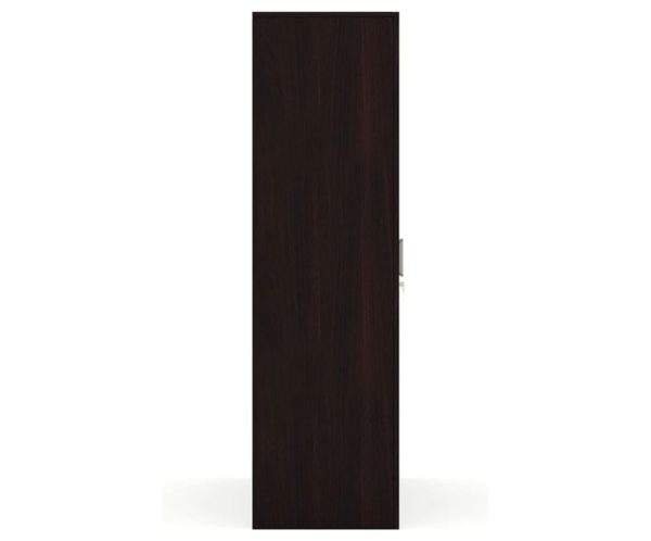 Engineered Wood Four Door Wardrobe | Dark Brown with Drawer