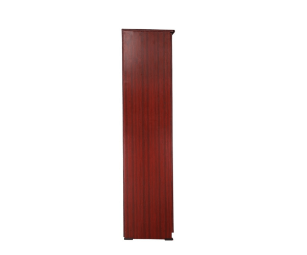 Double Door Wardrobe with Mirror in Rosewood Color