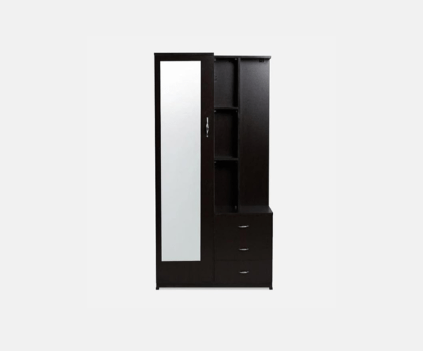 Dressing Table in Wenge Finish | 3 Drawer and Shelves