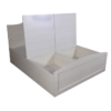 White King Size Textured Bed with Storage