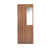 Double Door Wardrobe with Mirror | Suede Matte Finish | Indiana Teak