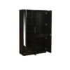 Three Door Wardrobe Wenge Finish with Drawer and Mirror