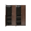 Four Door Wardrobe Without Drawer & Without Mirror | Walnut