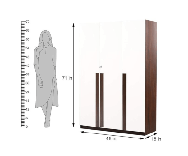 Deluxe Three Door Wardrobe Without Mirror Without Drawer