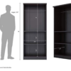 Engineered Wood Double Door Wardrobe | Finish Color - Wenge