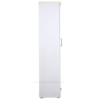 Crystal Engineered Wood Single Door Wardrobe | White