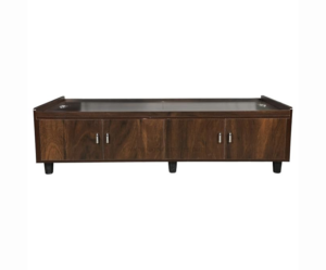 Engineered Wood Single Size Bed with Box Storage | Colour-Brown Texture