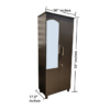5 Double Door Wardrobe | Almirah | Multipurpose Cabinet with two Drawers in Dark Walnut Color