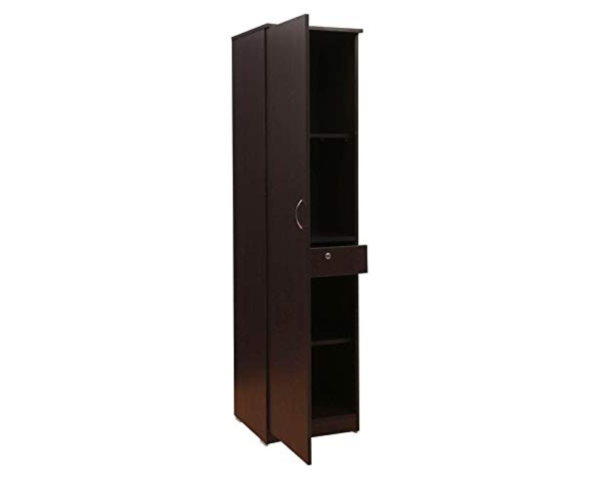 Kid's Single Door Wardrobe | Walnut Finish