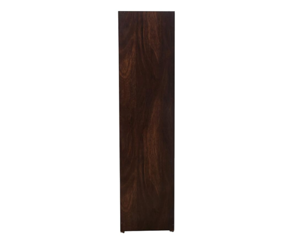 Single Door Wardrobe | Engineered Wood - Walnut Finish