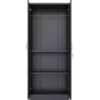 Engineered Wood Double Door Wardrobe | Finish Color - Wenge