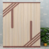 Premium Four Door Wardrobe Light Brown Particle Board Machine Finished