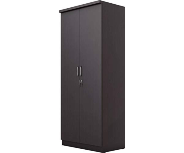 Engineered Wood Double Door Wardrobe | Finish Color - Wenge