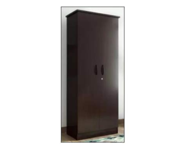 Engineered Wood Double Door Wardrobe | Finish Color - Wenge