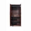 1 Double Door Wardrobe with 1 Drawer and 3 Shelves | Maroon Color