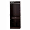 Engineered Wood Double Door Wardrobe with 1 Drawer and 4 Shelves | Dark Brown