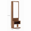 Engineered Wood Dressing Table with 1 Mirror and Storage | Light-Brown