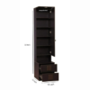 Engineered Wood Dressing Table with 1 Mirror and Storage | Dark-Brown