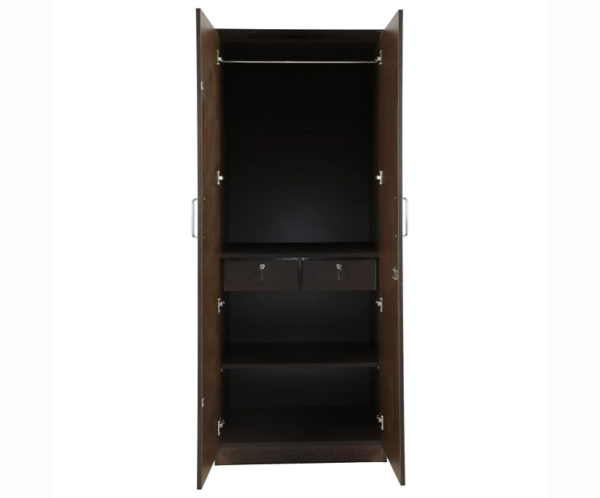 Double Door Wardrobe in Wooden Texture