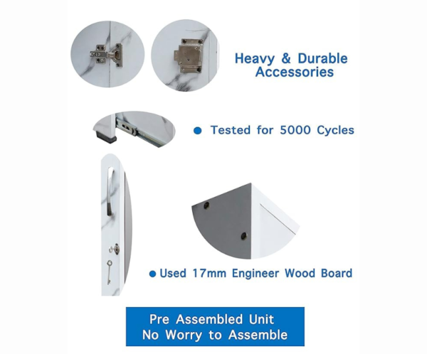 Wooden Dressing Tables with Mirror Multipurpose Cabinet