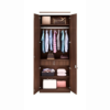 Double Door Wardrobe with Drawer and shelve in Walnut Finish