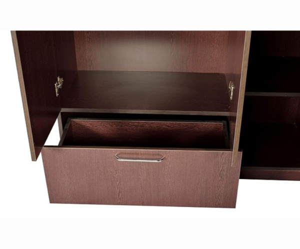 Three Door Wardrobe without Mirror | Flower Wenge