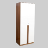 Double Doors Modular Wardrobe | Walnut and White