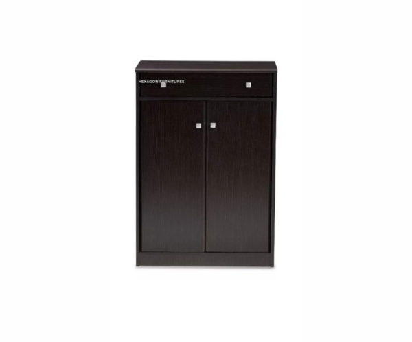 Engineered Wood Shoe Cabinet | Shoe Rack in Dark Brown Colour