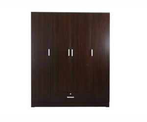 Engineered Wood Four Door Wardrobe in Wenge Finish