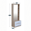 Dressing Table in Frosty White and Ligh Brown Colour
